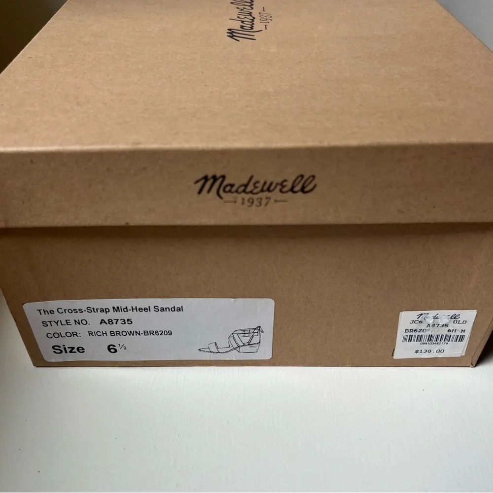 Madewell Lora Block Heel in Tan Leather